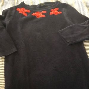 Navy with lobster embellishments